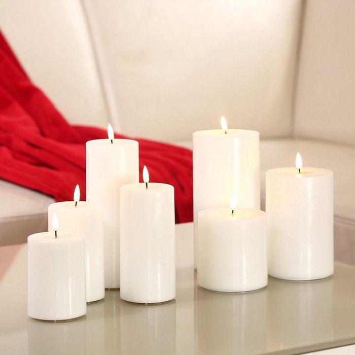 Deluxe Homeart Deluxe Homeart Led Kaars White 7,5 x 15 cm Outdoor