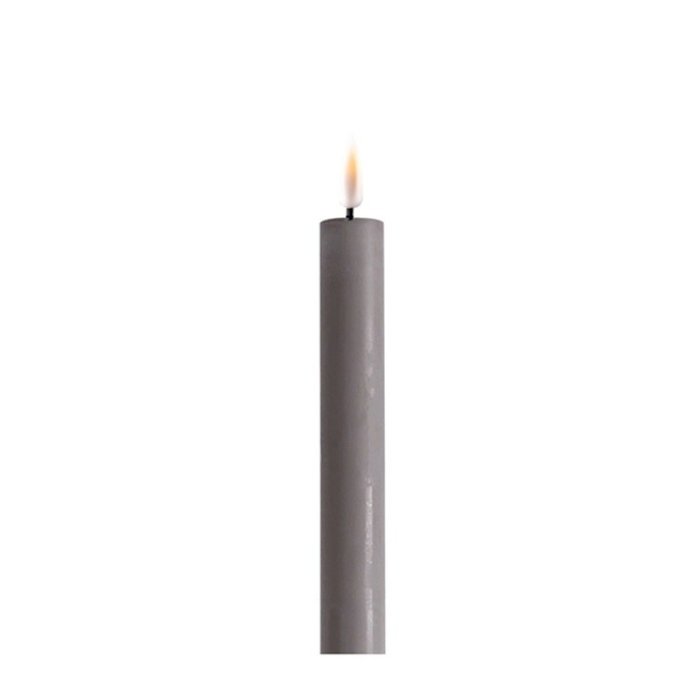 Deluxe Homeart Deluxe Homeart Led Kaars Grey Real Flame Diner Candle 2,2 x 15 cm