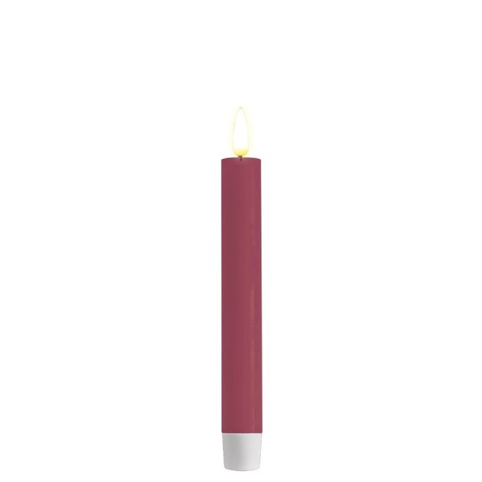 Deluxe Homeart Deluxe Homeart Led Kaars Magenta Real Flame Diner Candle 2,2 x 15 cm