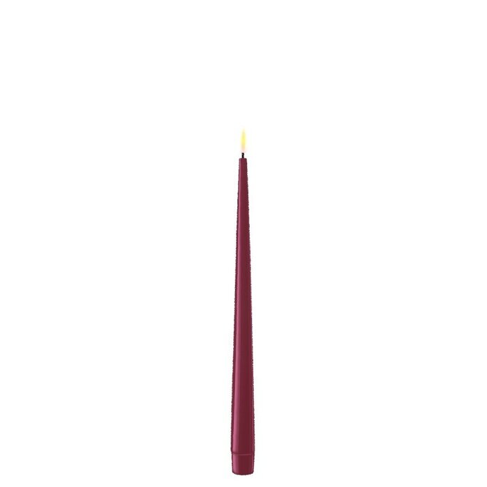 Deluxe Homeart Deluxe Homeart Led Kaars Magenta Real Flame Diner Candle 2,2 x 28 cm
