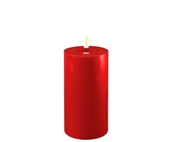 Deluxe Homeart Led Kaars Red 7,5 x 15 cm