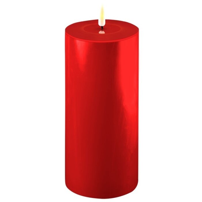 Deluxe Homeart Deluxe Homeart Led Kaars Red 10 x 20 cm