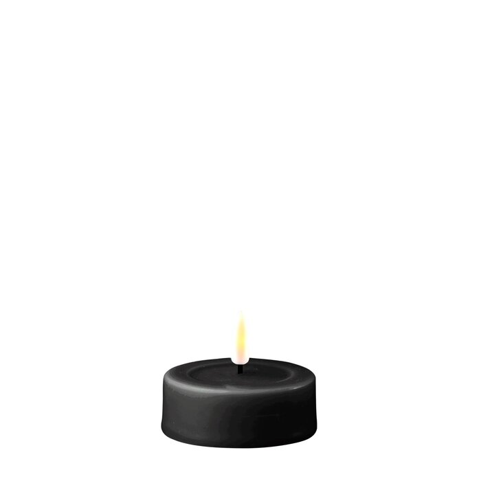 Deluxe Homeart Deluxe Homeart Led Kaars Black Real Flame Tealight 6,1 x 2,5 cm