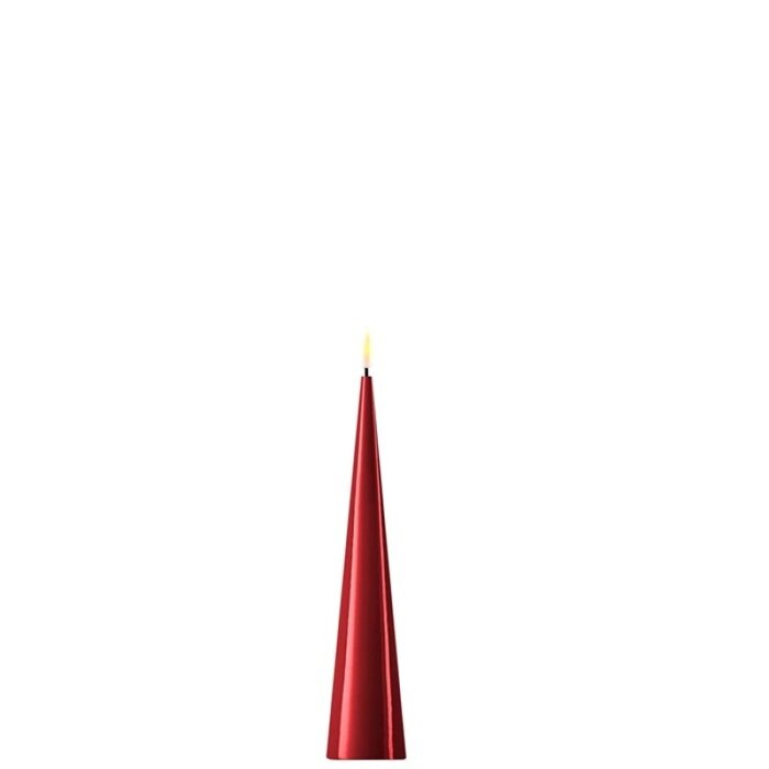 Deluxe Homeart Deluxe Homeart Led Kaars Bourgogne Red Cone Shaped 5 x 20 cm