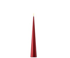 Deluxe Homeart Led Kaars Bourgogne Red Cone Shaped 5 x 28 cm