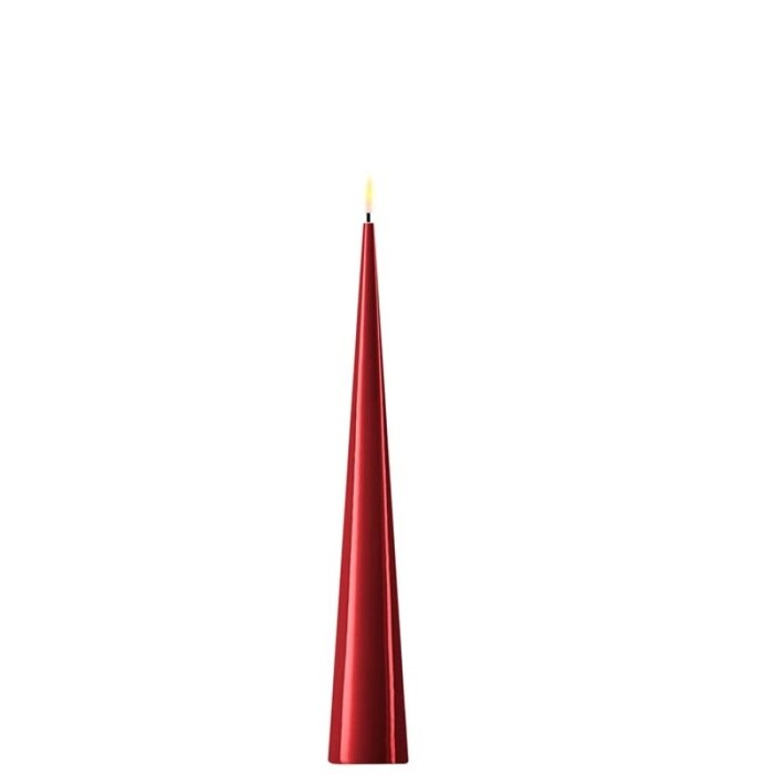 Deluxe Homeart Deluxe Homeart Led Kaars Bourgogne Red Cone Shaped 5 x 28 cm