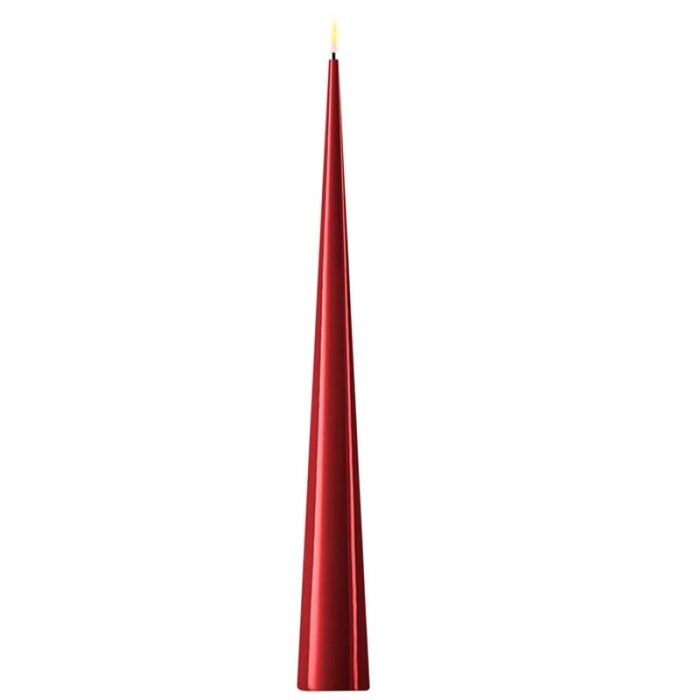 Deluxe Homeart Deluxe Homeart Led Kaars Bourgogne Red Cone Shaped 5 x 38 cm