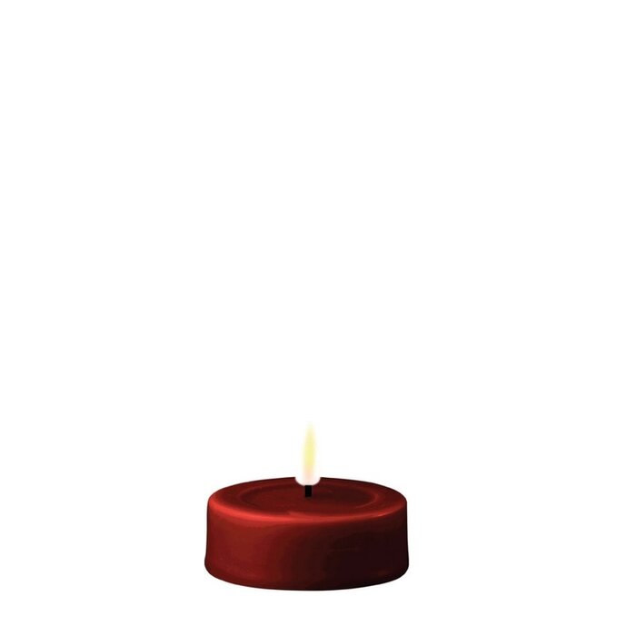 Deluxe Homeart Deluxe Homeart Led Kaars Bourgogne Red Real Flame Tealight 6,1 x 2,5 cm