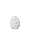 Deluxe Homeart Led Kaars White Pinecone 10 x 13 cm