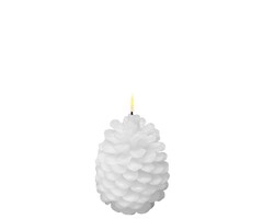 Deluxe Homeart Led Kaars White Pinecone 10 x 13 cm