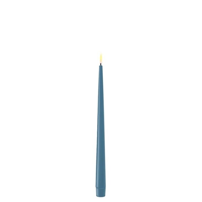 Deluxe Homeart Deluxe Homeart Led Kaars Ice Blue Real Flame Shiny Diner Candle 2,2 x 28 cm