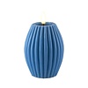 Deluxe Homeart Led Kaars Ice Blue Stipe 7,5 x 10 cm