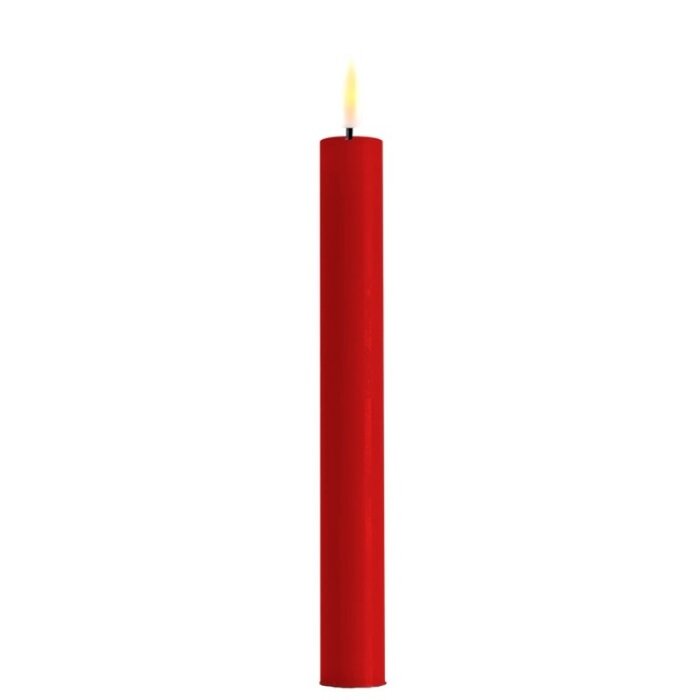 Deluxe Homeart Deluxe Homeart Led Kaars Red Real Flame Diner Candle 2,2 x 24 cm