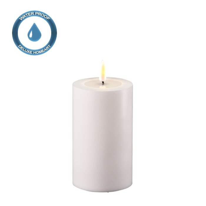 Deluxe Homeart Deluxe Homeart Led Kaars White 7,5 x 12,5 cm Outdoor