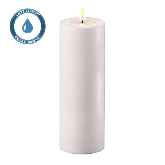 Deluxe Homeart Deluxe Homeart Led Kaars White 7,5 x 20 cm Outdoor