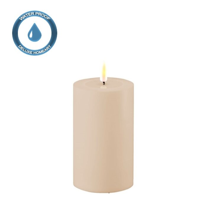 Deluxe Homeart Deluxe Homeart Led Kaars Dust Sand 7,5 x 12,5 cm Outdoor