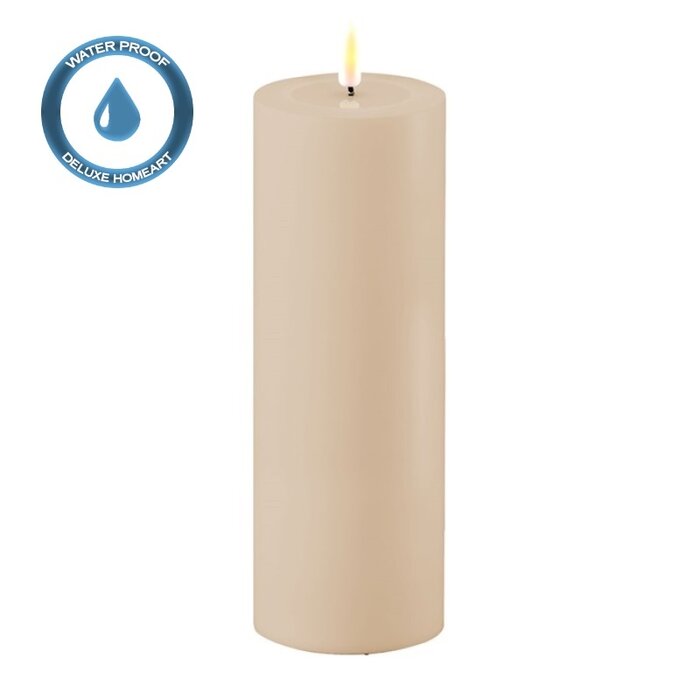 Deluxe Homeart Deluxe Homeart Led Kaars Dust Sand 7,5 x 20 cm Outdoor