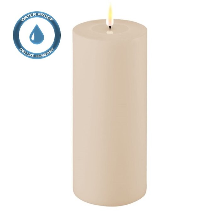 Deluxe Homeart Deluxe Homeart Led Kaars Dust Sand 10 x 20 cm Outdoor