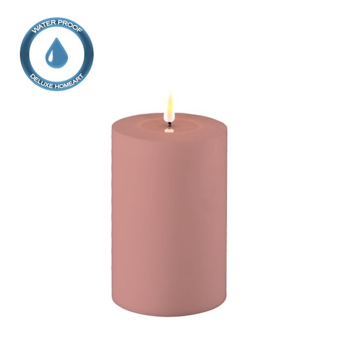 Deluxe Homeart Deluxe Homeart Led Kaars Dust Red 10 x 15 cm Outdoor