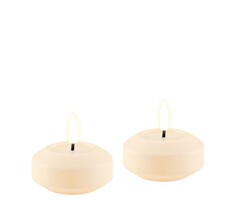 Deluxe Homeart Led Kaars Cream 6,1 x 4,5 cm Drijfkaars