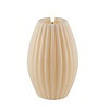 Deluxe Homeart Led Kaars Cream Stripe 10 x 15 cm
