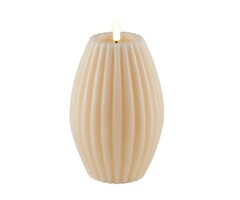 Deluxe Homeart Led Kaars Cream Stripe 10 x 15 cm
