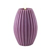 Deluxe Homeart Led Kaars Purple Stripe 10 x 15 cm