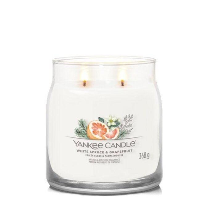 Yankee Candle Yankee Candle White Spruce & Grapefruit Signature Medium Jar