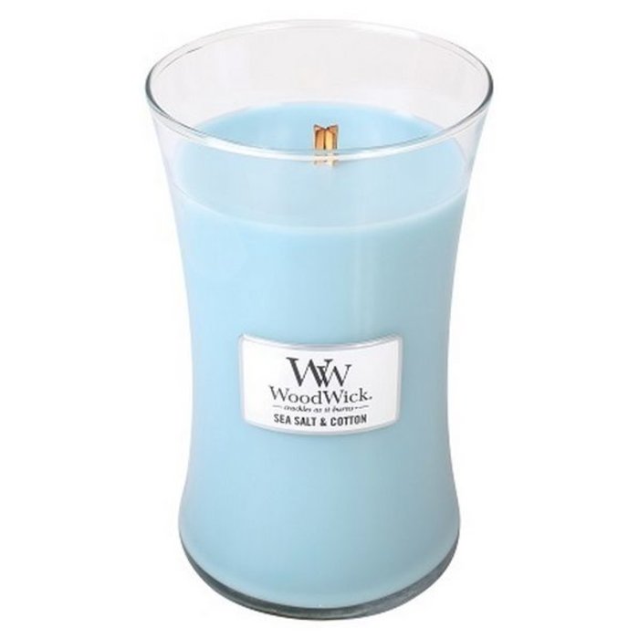 Woodwick WoodWick Sea Salt & Cotton Large Candle