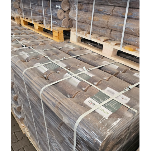Runde Briketts  Buche/Eiche Premium - 960 kg auf Palette