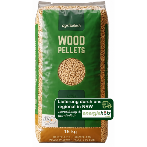 agriselect Holzpellets als Sackware - 990 kg auf Palette