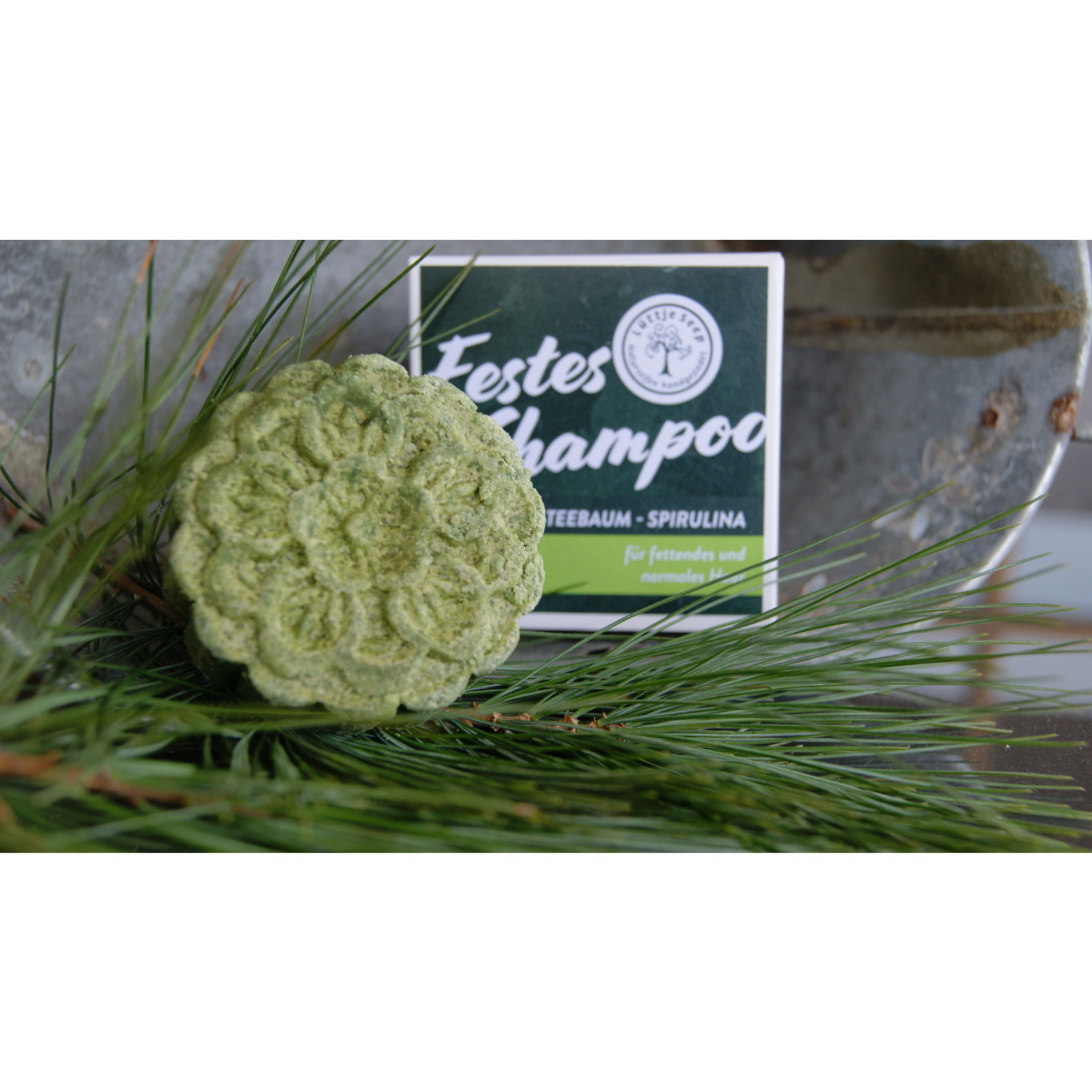 Festes Shampoo Teebaum - Spirulina