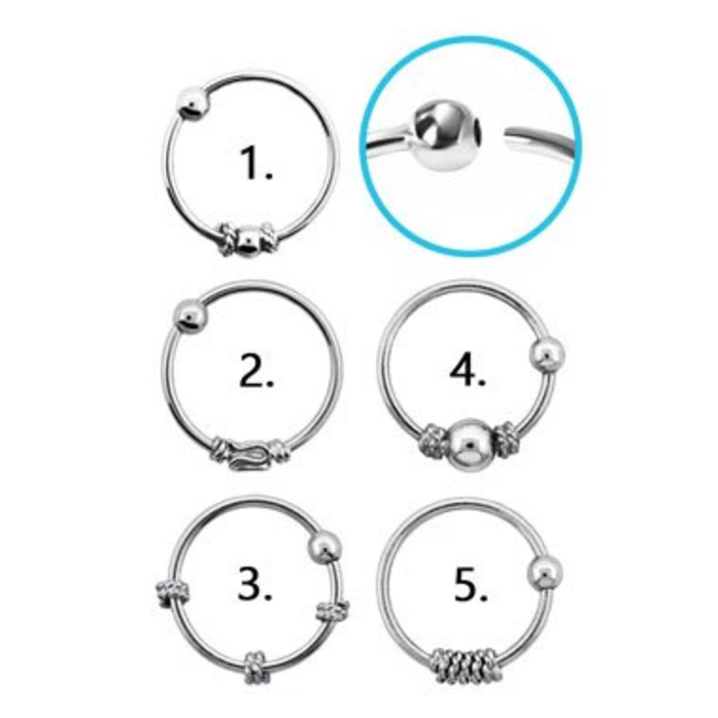 Silver Seamless Nose Ring - Click ring