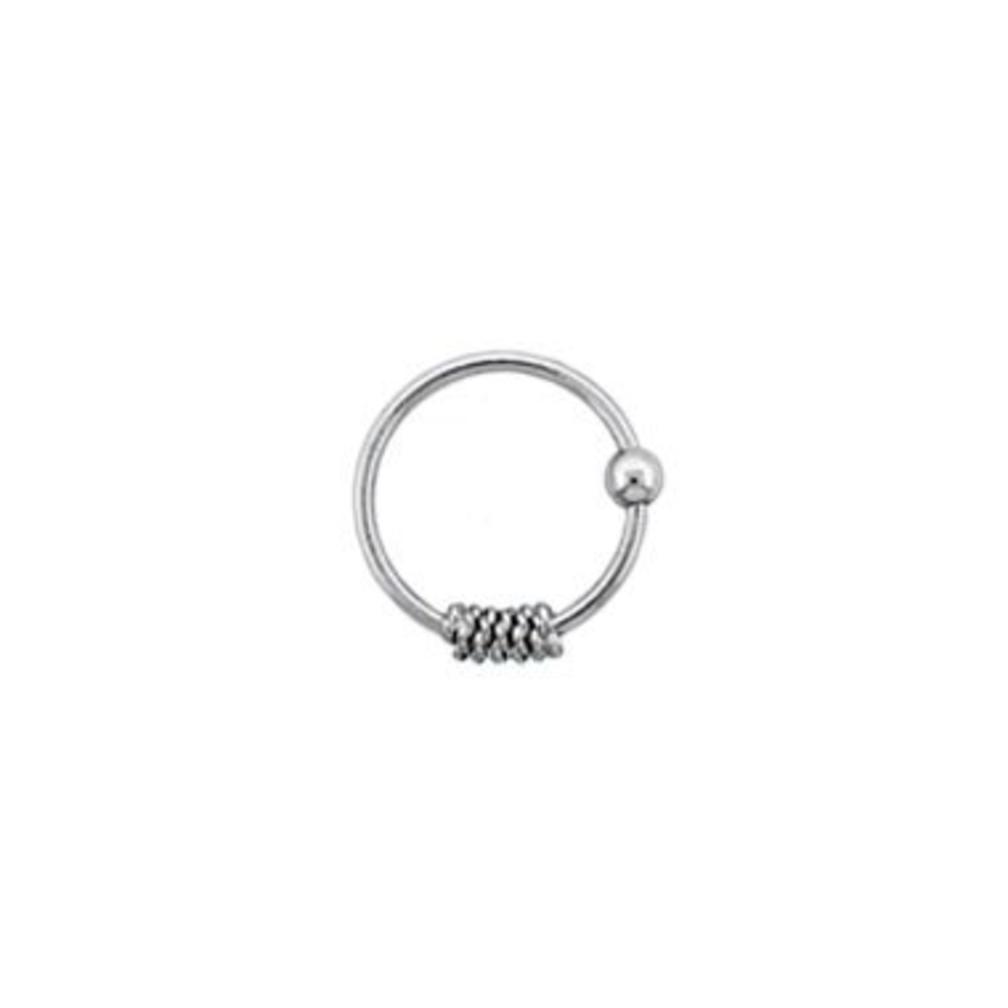Silver Seamless Nose Ring - Click ring