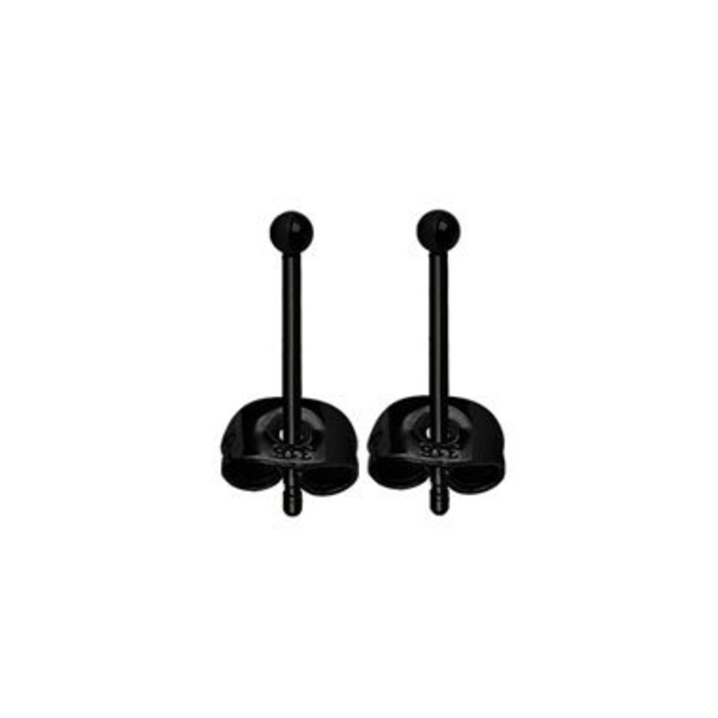 Ball Stud Earrings - Black