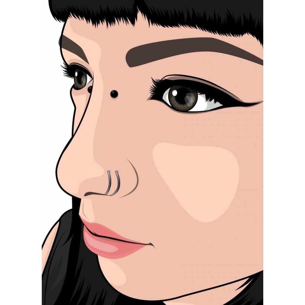 Goud Plated Seamless Neus Ring