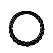 Black Surgical Steel Ring - Twisted Rope