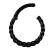 Black Surgical Steel Ring - Twisted Rope