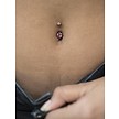 Surgical Steel Belly piercing - Crystals 8mm Small