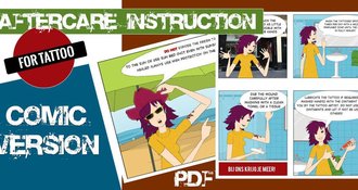 Tattoo AfterCare instruction – Comic version