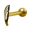 Gold Plated Barbell - Feather