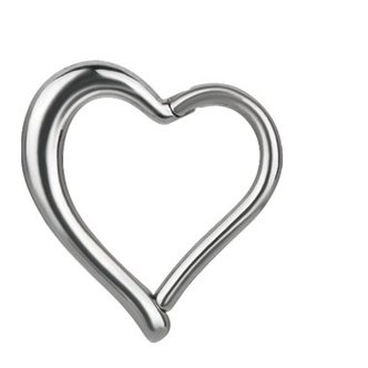 Piercings Works Surgical Steel  Segment Ring - Heart