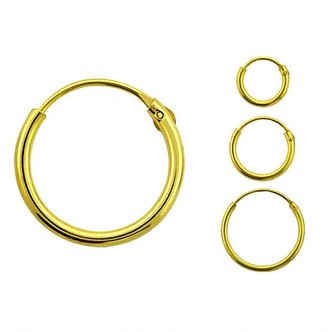 Piercings Works Gold Plated Silver Earring