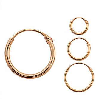 Piercings Works Rose Gold Plated Silver Earring