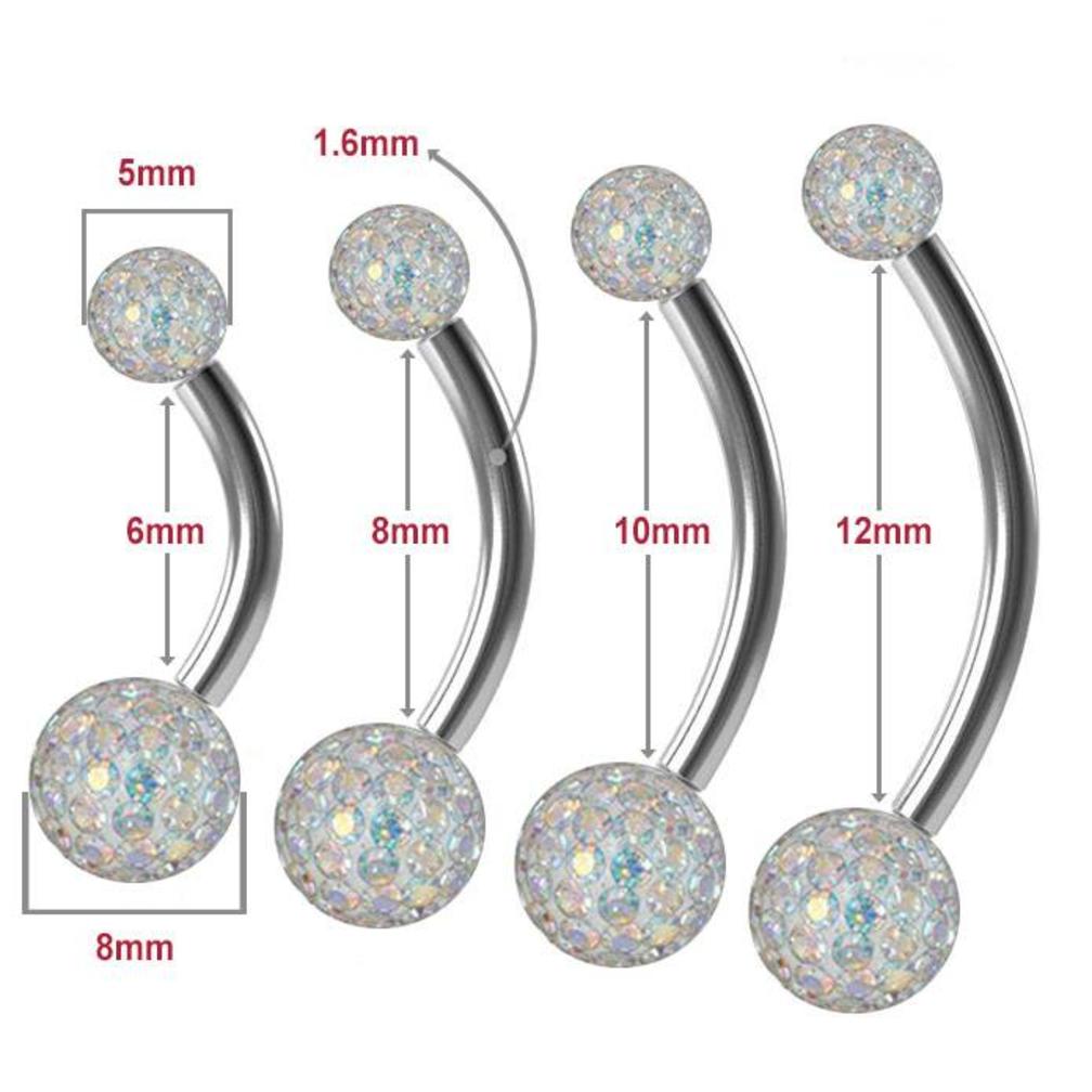 Surgical Steel Belly Ring - Aurora Premium Zirconia