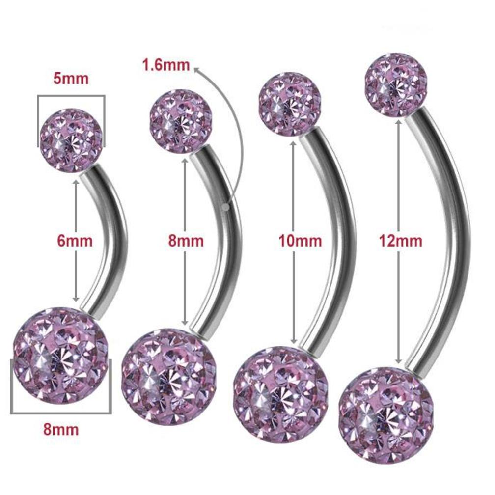 Navel Piercing enige echte met Roze Premium Zirkonia
