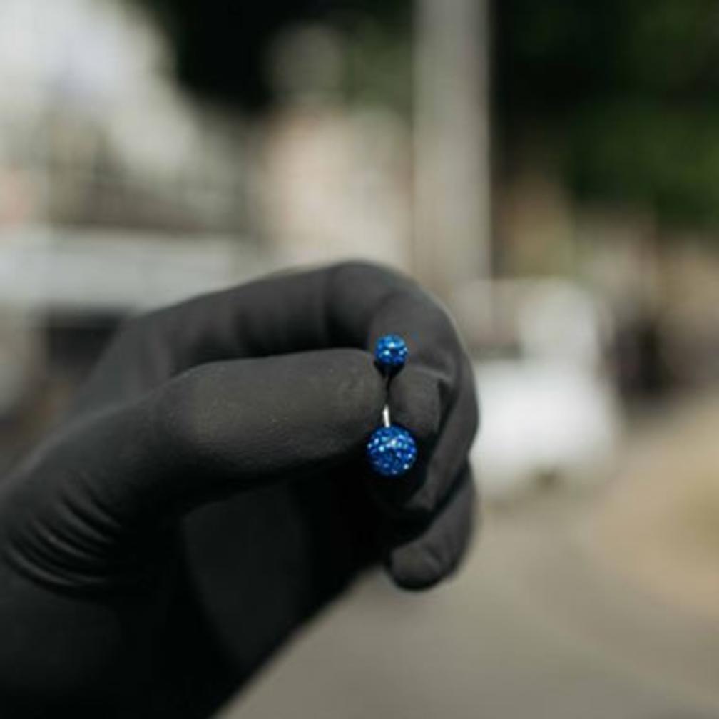 Belly piercing - Cobalt Blue Premium Zirconia