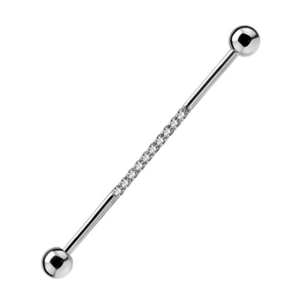 Industrial Barbell - Cubic Zirconia