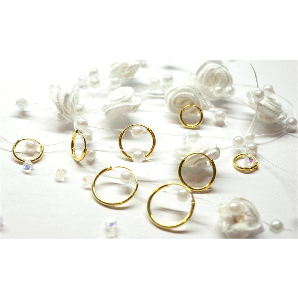 Gold Plated Silver Earrings - 4 Pair Set