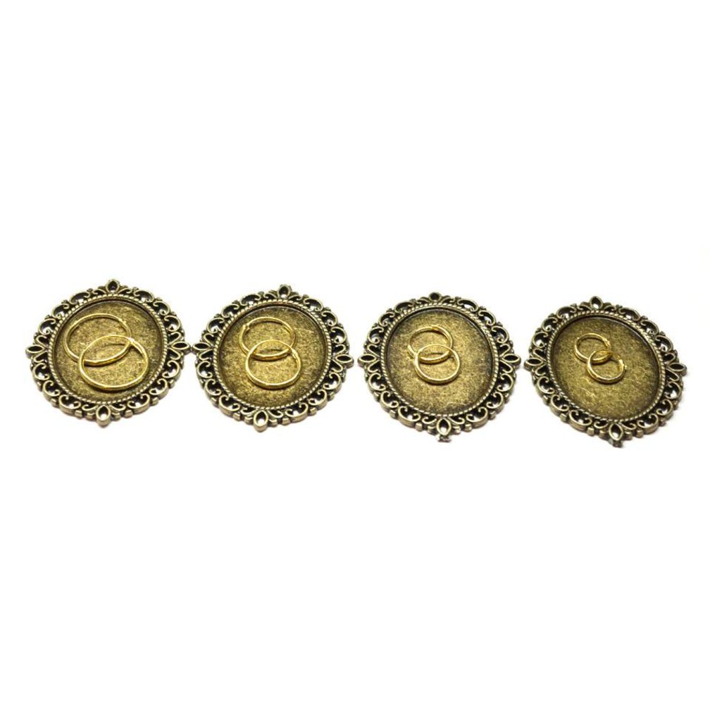 Gold Plated Silver Earrings - 4 Pair Set